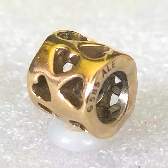 Pandora 14K Gold Tunnel of Love Charm - 750299. - Picture 3 of 5